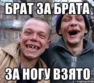 брат за брата за ногу взято