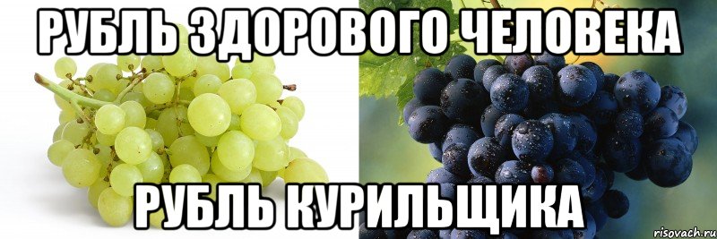 рубль здорового человека рубль курильщика