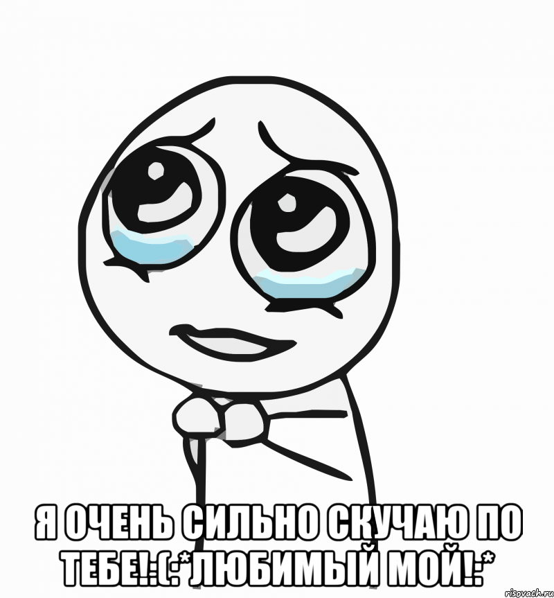  Я очень сильно скучаю по тебе!:(:*любимый мой!:*, Мем  ну пожалуйста (please)