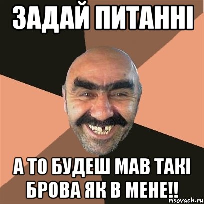 задай питанні а то будеш мав такі брова як в мене!!, Мем Я твой дом труба шатал