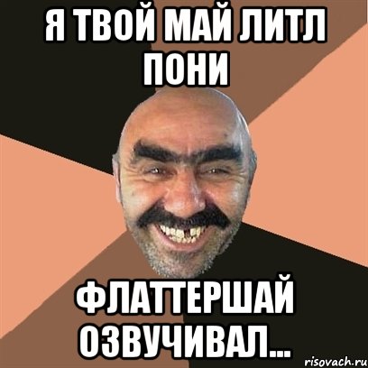 я твой май литл пони флаттершай озвучивал..., Мем Я твой дом труба шатал