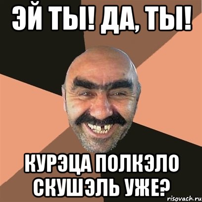 Эй Ты! Да, Ты! Курэца полкэло скушэль уже?, Мем Я твой дом труба шатал