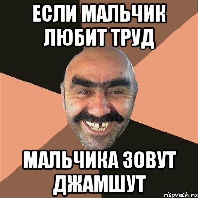 ЕСЛИ МАЛЬЧИК ЛЮБИТ ТРУД МАЛЬЧИКА ЗОВУТ ДЖАМШУТ, Мем Я твой дом труба шатал