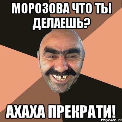 Морозова что ты делаешь? Ахаха прекрати!, Мем Я твой дом труба шатал