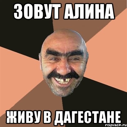 Зовут Алина Живу в Дагестане, Мем Я твой дом труба шатал