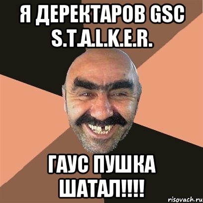 Я ДЕРЕКТАРОВ GSC S.T.A.L.K.E.R. ГАУС ПУШКА ШАТАЛ!!!!, Мем Я твой дом труба шатал