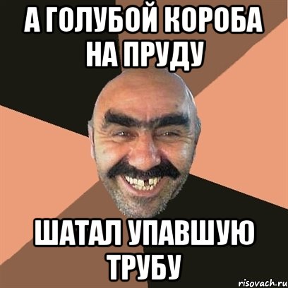 А голубой короба на пруду шатал упавшую трубу, Мем Я твой дом труба шатал