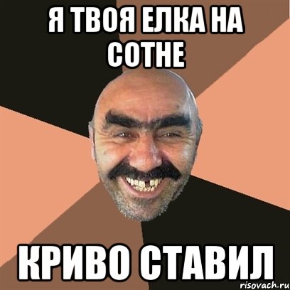 Я ТВОЯ ЕЛКА НА СОТНЕ КРИВО СТАВИЛ, Мем Я твой дом труба шатал