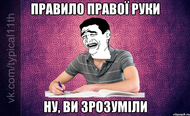 Правило правої руки Ну, Ви зрозуміли