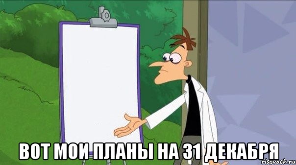  Вот мои планы на 31 декабря