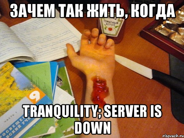 Зачем так жить, когда Tranquility; Server is down