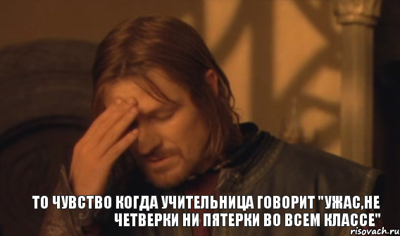 то чувство когда учительница говорит "ужас,не четверки ни пятерки во всем классе", Мем Закрывает лицо