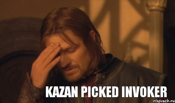 Kazan picked Invoker, Мем Закрывает лицо