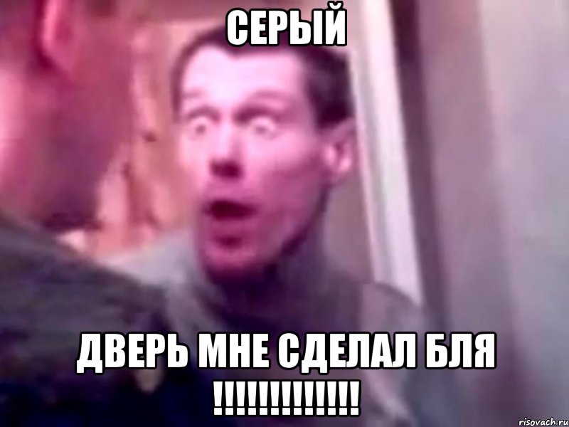 Серый дверь мне сделал бля !!!!!!!!!!!!!, Мем Запили