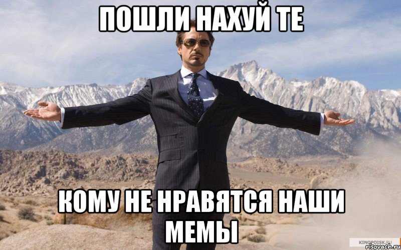 Пошли нахуй те кому не нравятся наши мемы, Мем железный человек