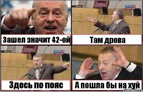 Зашел значит 42-ой Там дрова Здесь по пояс А пошла бы на хуй, Комикс жиреновский