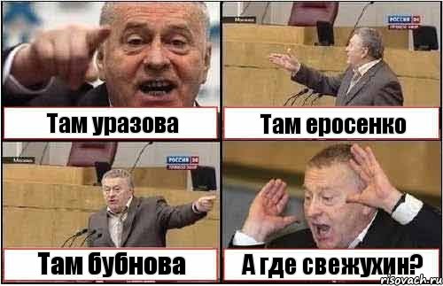 Там уразова Там еросенко Там бубнова А где свежухин?, Комикс жиреновский