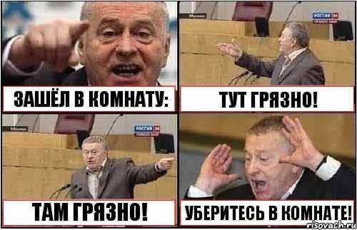 ЗАШЁЛ В КОМНАТУ: ТУТ ГРЯЗНО! ТАМ ГРЯЗНО! УБЕРИТЕСЬ В КОМНАТЕ!, Комикс жиреновский