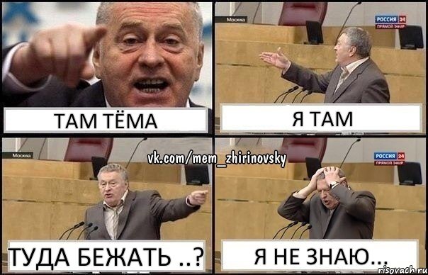 Там Тёма Я там Туда бежать ..? Я не знаю..., Комикс Жирик