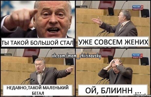 Ты такой большой стал Уже совсем жених Недавно,такой маленький бегал ОЙ, Блиинн ..., Комикс Жирик