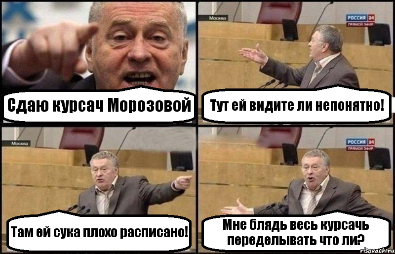 Сдаю курсач Морозовой Тут ей видите ли непонятно! Там ей сука плохо расписано! Мне блядь весь курсачь переделывать что ли?
