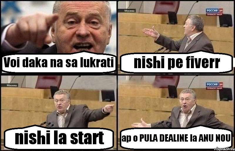 Voi daka na sa lukrati nishi pe fiverr nishi la start ap o PULA DEALINE la ANU NOU