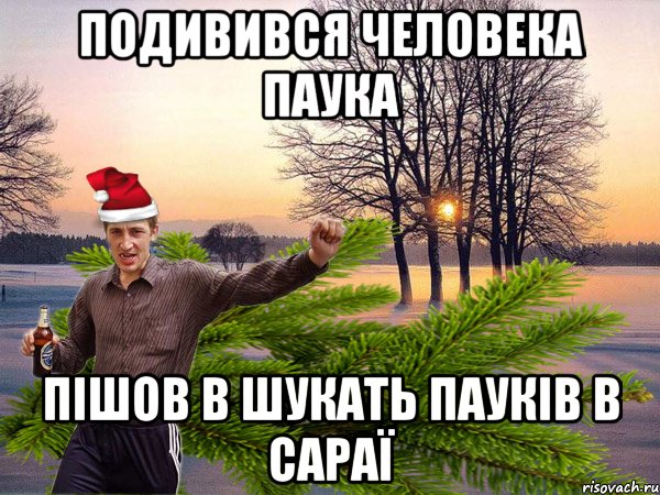 Подивився Человека паука Пiшов в шукать паукiв в сараї