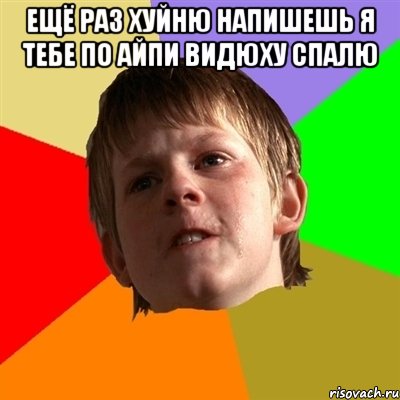 Ещё раз хуйню напишешь я тебе по айпи видюху спалю , Мем Злой школьник