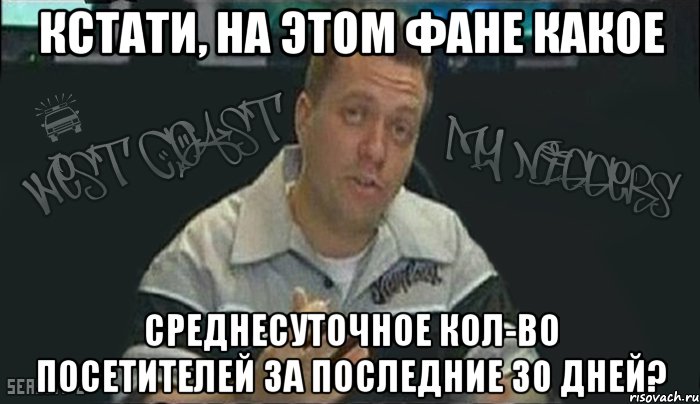 кстати, на этом фане какое среднесуточное кол-во посетителей за последние 30 дней?