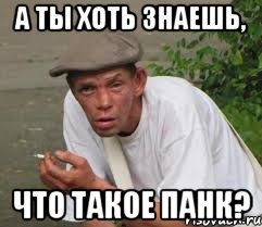 А ты хоть знаешь, что такое панк?