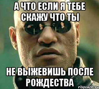 а что если я тебе скажу что ты не выжевишь после Рождества, Мем  а что если я скажу тебе