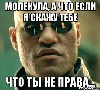 Молекула, а что если я скажу тебе что ты не права..., Мем  а что если я скажу тебе