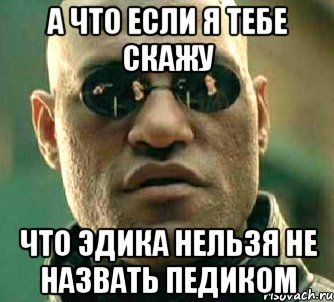 А ЧТО ЕСЛИ Я ТЕБЕ СКАЖУ ЧТО ЭДИКА НЕЛЬЗЯ НЕ НАЗВАТЬ ПЕДИКОМ, Мем  а что если я скажу тебе