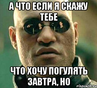 А что если я скажу тебе что хочу погулять завтра, но, Мем  а что если я скажу тебе