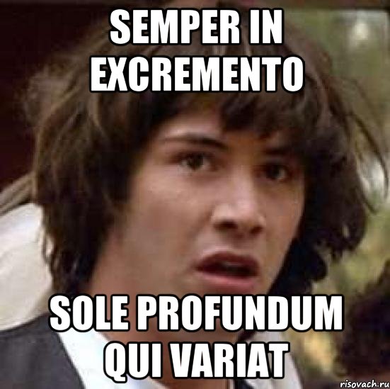 Semper in excremento sole profundum qui variat, Мем А что если (Киану Ривз)