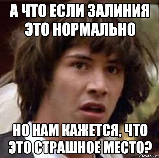 а что если залиния это нормально но нам кажется, что это страшное место?, Мем А что если (Киану Ривз)