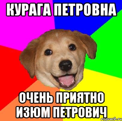 Курага петровна Очень приятно Изюм Петрович, Мем Advice Dog