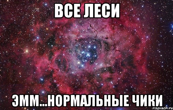 Все Леси Эмм...нормальные чики, Мем Ты просто космос