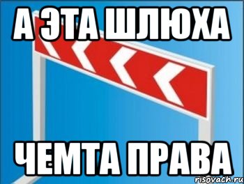 А эта шлюха Чемта права, Мем Барьер от стрелочников