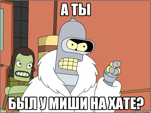 А ТЫ БЫЛ У МИШИ НА ХАТЕ?, Мем Бендер