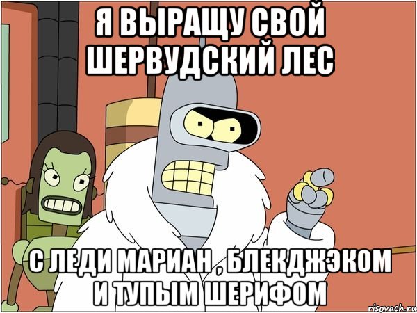 Я выращу свой Шервудский лес С леди Мариан , Блекджэком и тупым шерифом, Мем Бендер
