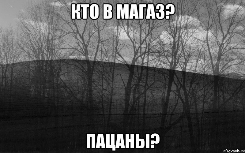 кто в магаз? пацаны?, Мем безысходность лес