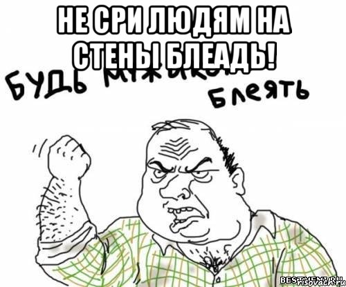 Не сри людям на стены Блеадь! , Мем блять