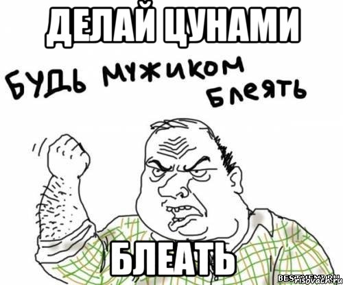 делай цунами БЛЕАТЬ, Мем блять