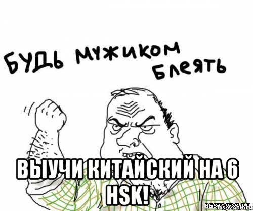  выучи китайский на 6 HSK!, Мем блять