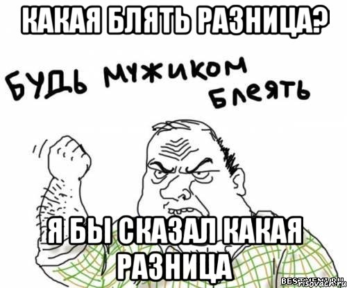 Какая блять разница? Я бы сказал какая разница, Мем блять