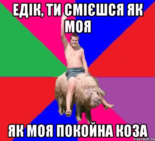 ЕДІК, ТИ СМІЄШСЯ ЯК МОЯ ЯК МОЯ ПОКОЙНА КОЗА