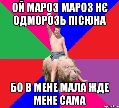 ОЙ МАРОЗ МАРОЗ НЄ ОДМОРОЗЬ ПІСЮНА БО В МЕНЕ МАЛА ЖДЕ МЕНЕ САМА