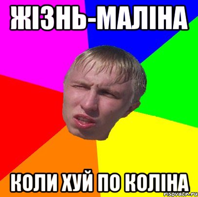 жізнь-маліна коли хуй по коліна