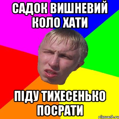 садок вишневий коло хати піду тихесенько посрати